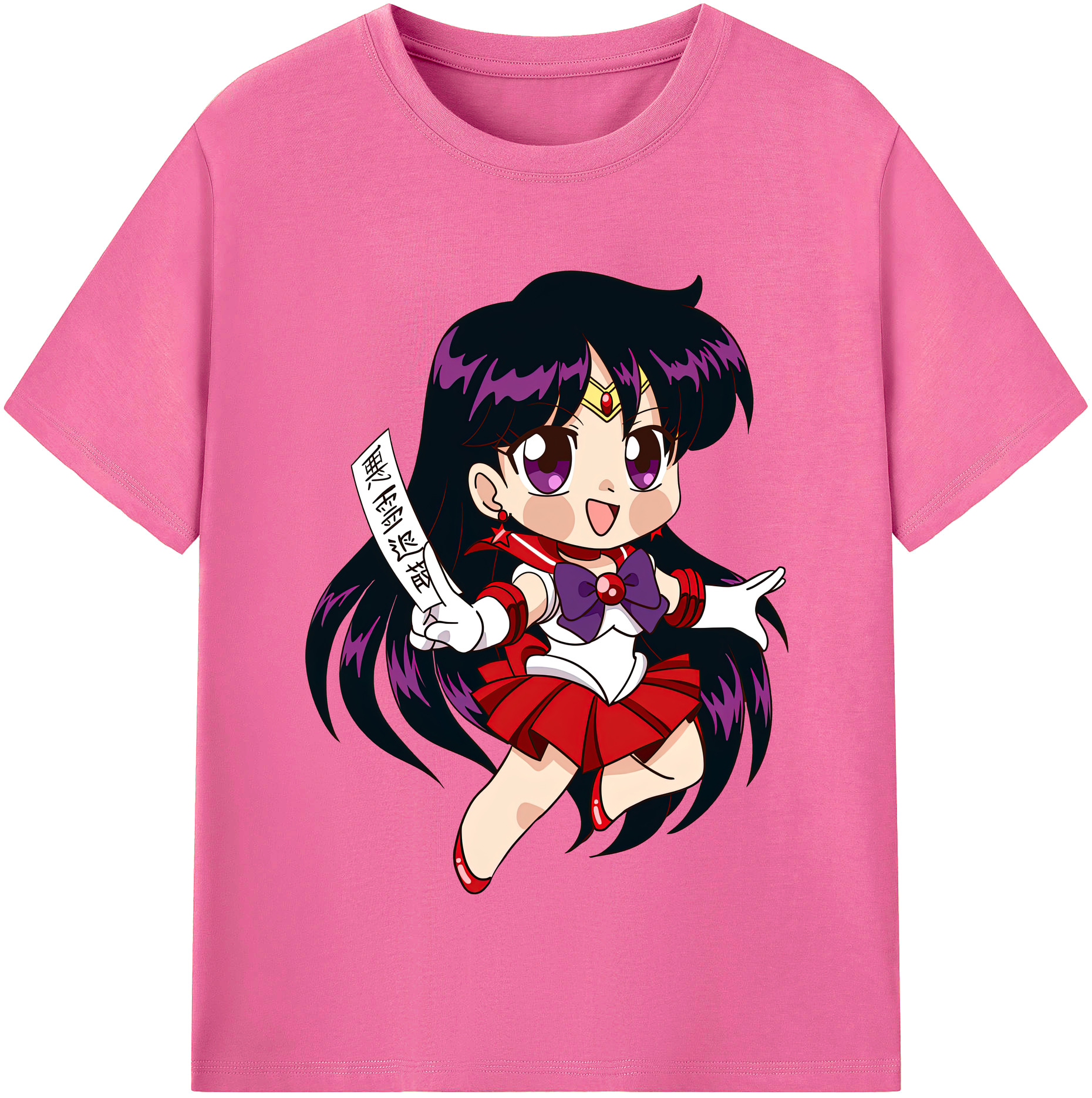 （画像用） 美少女戦士セーラームーン 火野レイ ひの レイ Sailor Moon Hino Rei （セーラーマーズ,Sailor Mars） レディースカジュアルプリントTシャツ（綿100％）